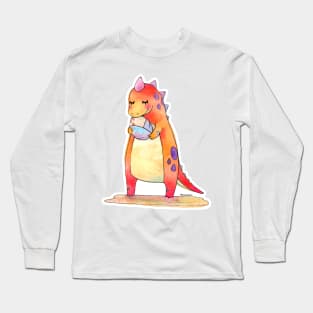 Cute Dino Mother & Baby Egg Long Sleeve T-Shirt